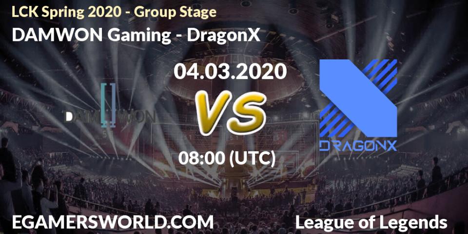 DAMWON Gaming vs DragonX: Betting TIp, Match Prediction. 04.03.20. LoL, LCK Spring 2020 - Group Stage