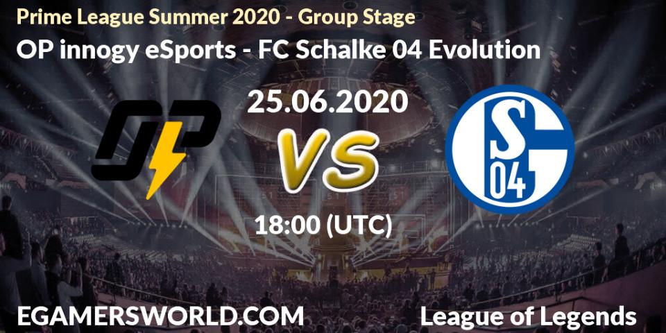 OP innogy eSports vs FC Schalke 04 Evolution: Betting TIp, Match Prediction. 25.06.20. LoL, Prime League Summer 2020 - Group Stage