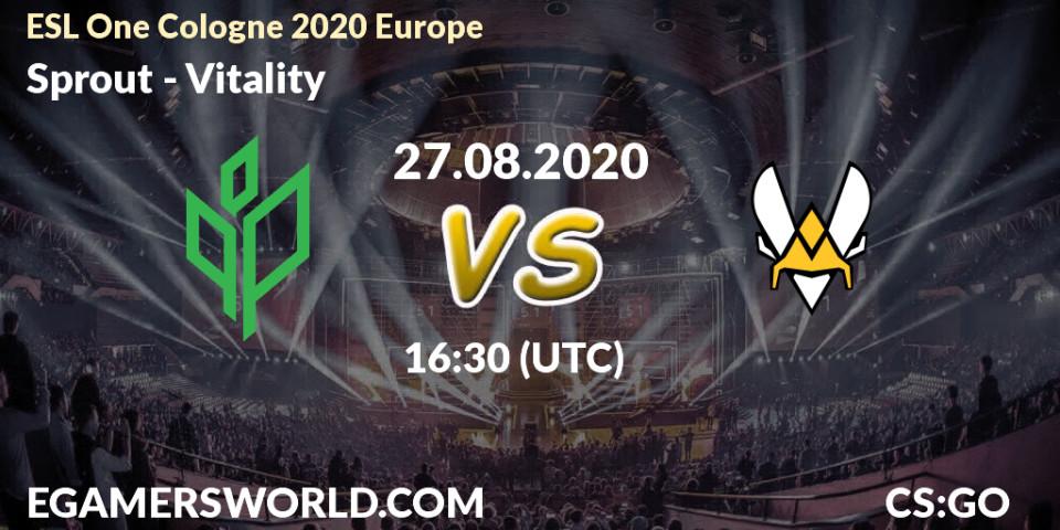 Sprout vs Vitality: Betting TIp, Match Prediction. 27.08.20. CS2 (CS:GO), ESL One Cologne 2020 Europe