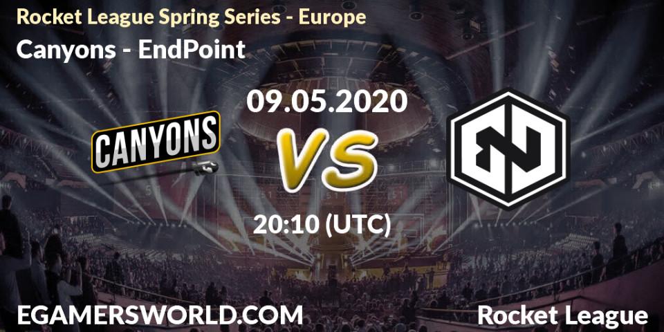 Canyons vs EndPoint: Betting TIp, Match Prediction. 09.05.2020 at 20:30. Rocket League, Rocket League Spring Series - Europe