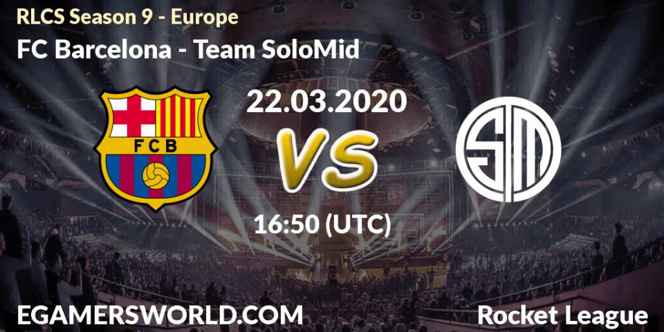 FC Barcelona vs Team SoloMid: Betting TIp, Match Prediction. 22.03.20. Rocket League, RLCS Season 9 - Europe