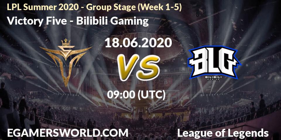 Victory Five vs Bilibili Gaming: Betting TIp, Match Prediction. 18.06.20. LoL, LPL Summer 2020 - Group Stage (Week 1-5)