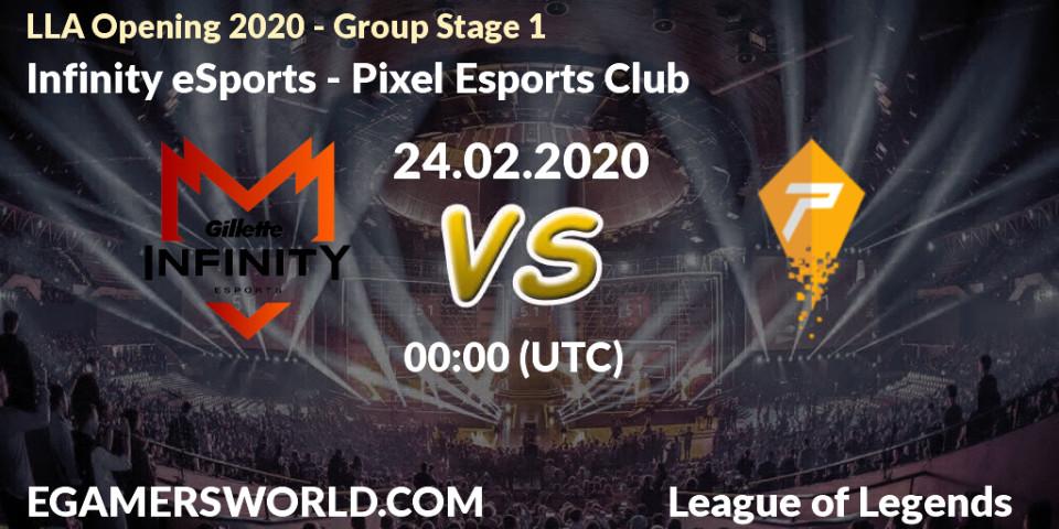 Infinity eSports vs Pixel Esports Club: Betting TIp, Match Prediction. 24.02.20. LoL, LLA Opening 2020 - Group Stage 1