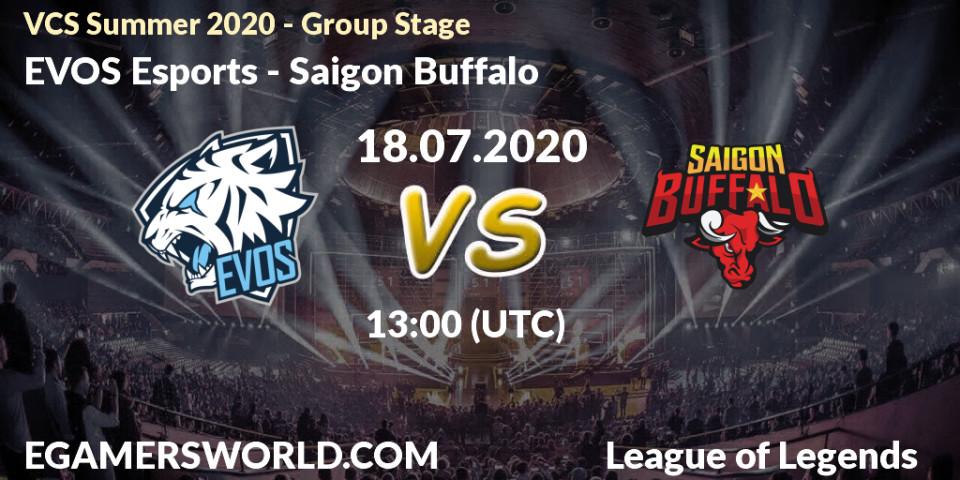EVOS Esports vs Saigon Buffalo: Betting TIp, Match Prediction. 18.07.20. LoL, VCS Summer 2020 - Group Stage