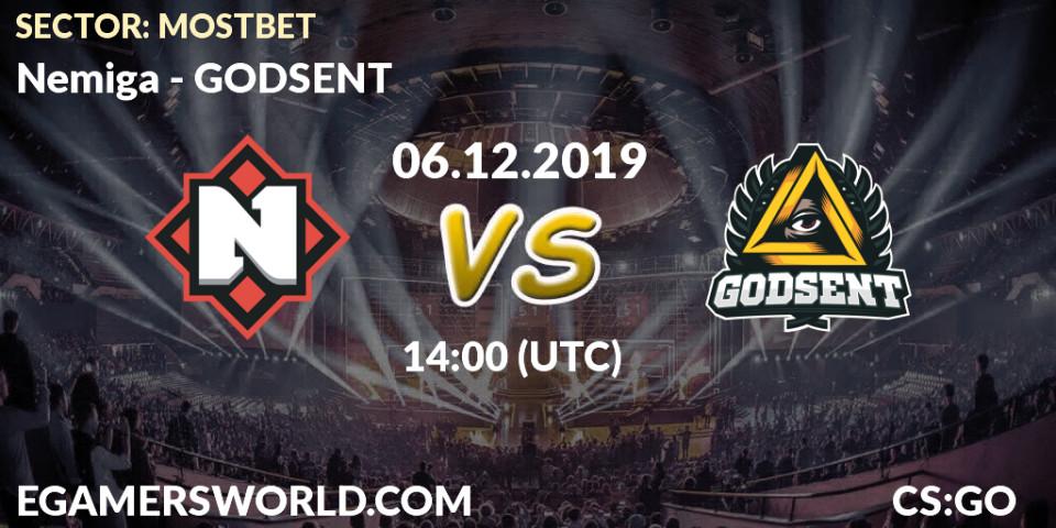 Nemiga vs GODSENT: Betting TIp, Match Prediction. 06.12.19. CS2 (CS:GO), SECTOR: MOSTBET