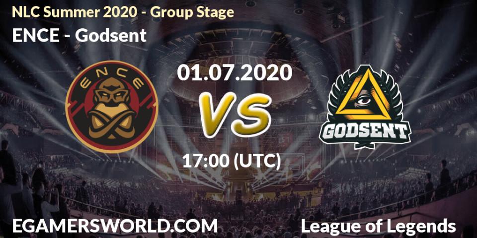 ENCE vs Godsent: Betting TIp, Match Prediction. 01.07.2020 at 17:00. LoL, NLC Summer 2020 - Group Stage