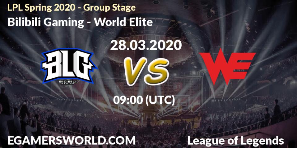 Bilibili Gaming vs World Elite: Betting TIp, Match Prediction. 28.03.20. LoL, LPL Spring 2020 - Group Stage (Week 1-4)