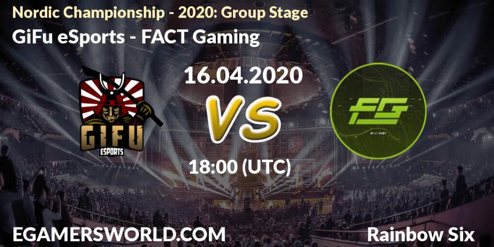 GiFu eSports vs FACT Gaming: Betting TIp, Match Prediction. 16.04.2020 at 18:00. Rainbow Six, Nordic Championship - 2020: Group Stage
