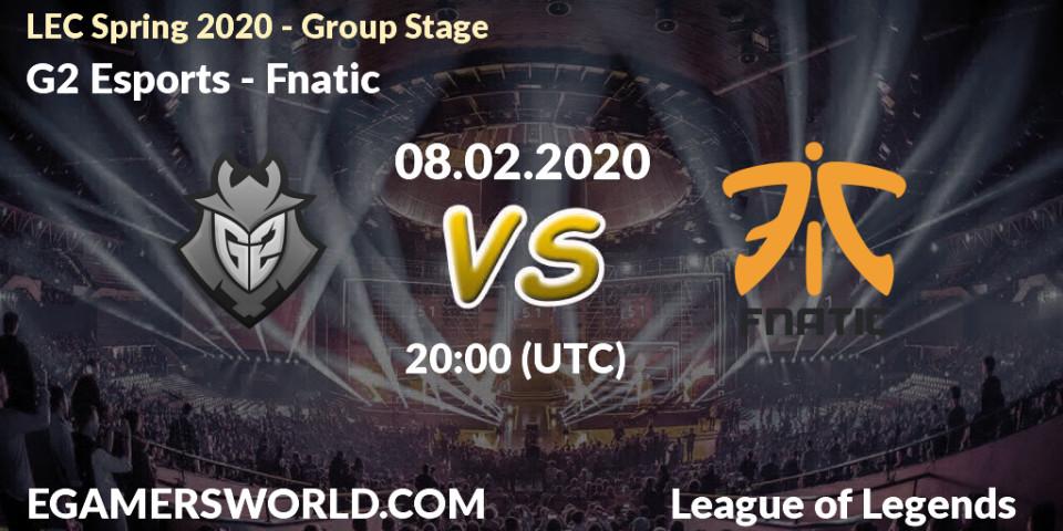 G2 Esports vs Fnatic: Betting TIp, Match Prediction. 08.02.20. LoL, LEC Spring 2020 - Group Stage