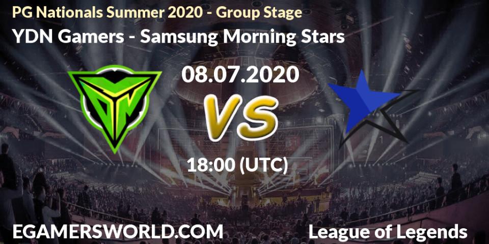 YDN Gamers vs Samsung Morning Stars: Betting TIp, Match Prediction. 08.07.20. LoL, PG Nationals Summer 2020 - Group Stage