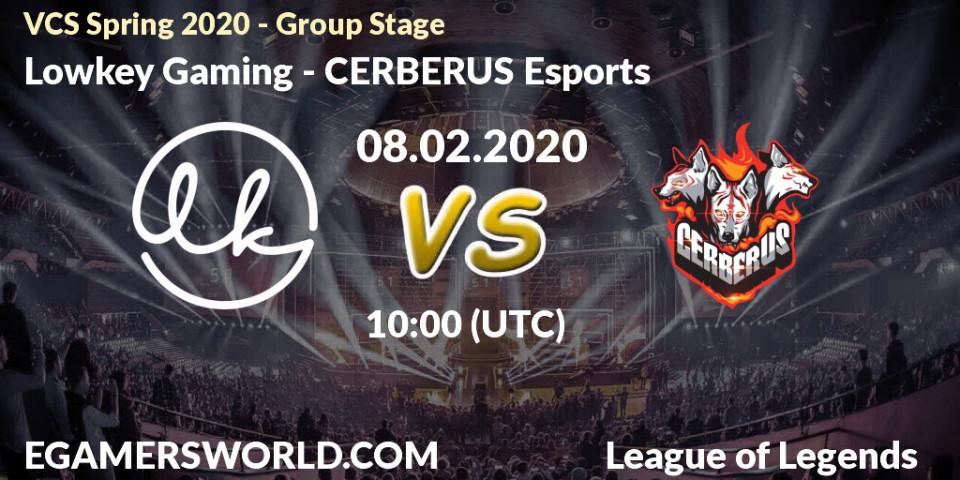 Lowkey Gaming vs CERBERUS Esports: Betting TIp, Match Prediction. 08.02.20. LoL, VCS Spring 2020 - Group Stage