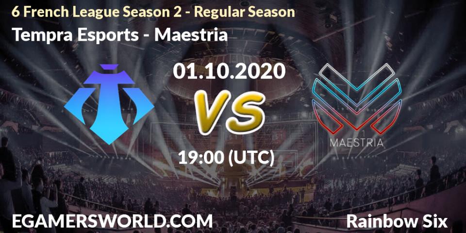 Tempra Esports vs Maestria: Betting TIp, Match Prediction. 01.10.20. Rainbow Six, 6 French League Season 2 