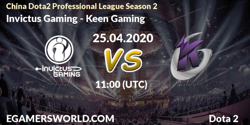 Invictus Gaming vs Keen Gaming: Betting TIp, Match Prediction. 25.04.20. Dota 2, China Dota2 Professional League Season 2