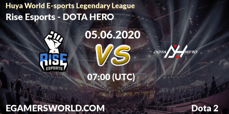 Rise Esports vs DOTA HERO: Betting TIp, Match Prediction. 05.06.20. Dota 2, Huya World E-sports Legendary League