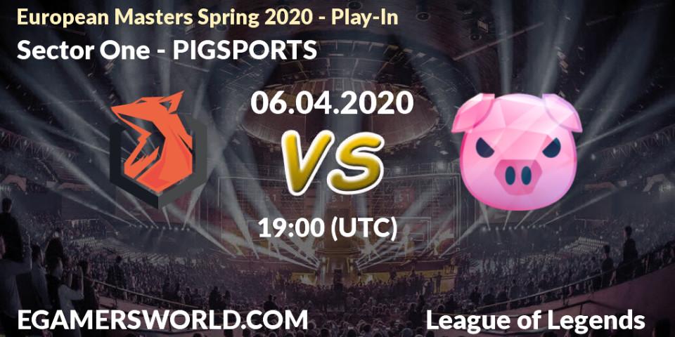 Sector One vs PIGSPORTS: Betting TIp, Match Prediction. 06.04.20. LoL, European Masters Spring 2020 - Play-In