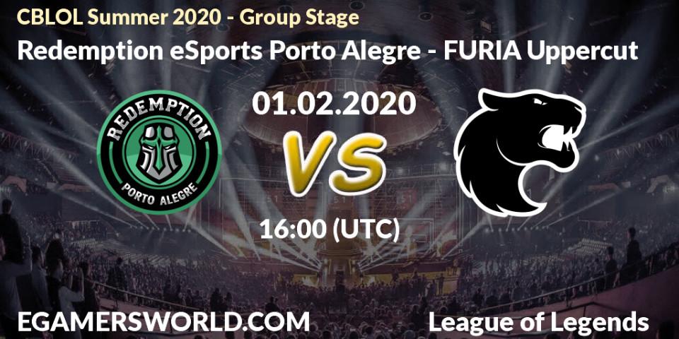 Redemption eSports Porto Alegre vs FURIA Uppercut: Betting TIp, Match Prediction. 01.02.20. LoL, CBLOL Summer 2020 - Group Stage