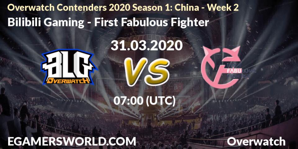 Bilibili Gaming vs First Fabulous Fighter: Betting TIp, Match Prediction. 31.03.20. Overwatch, Overwatch Contenders 2020 Season 1: China - Week 2