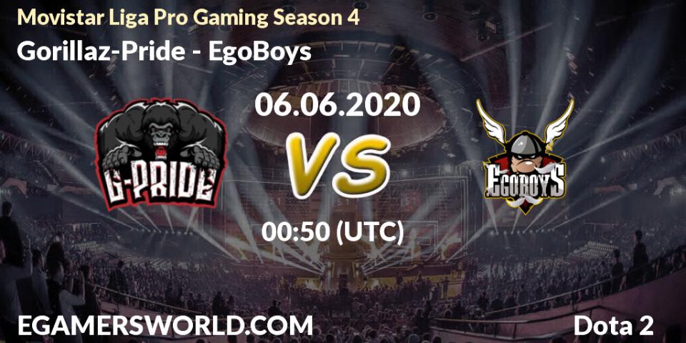 Gorillaz-Pride vs EgoBoys: Betting TIp, Match Prediction. 06.06.20. Dota 2, Movistar Liga Pro Gaming Season 4