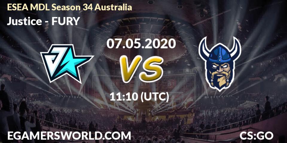 Justice vs FURY: Betting TIp, Match Prediction. 13.05.20. CS2 (CS:GO), ESEA MDL Season 34 Australia