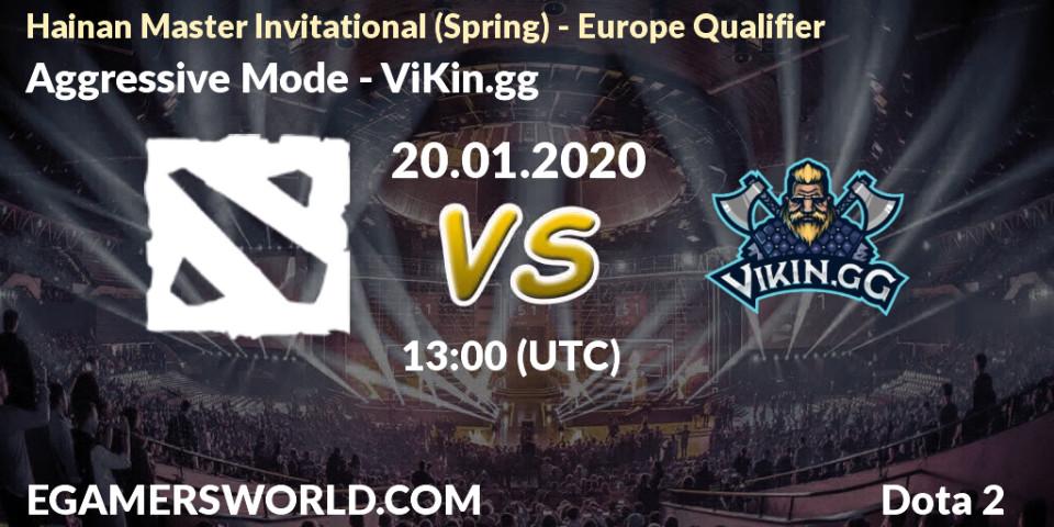 Aggressive Mode vs ViKin.gg: Betting TIp, Match Prediction. 20.01.2020 at 13:23. Dota 2, Hainan Master Invitational (Spring) - Europe Qualifier