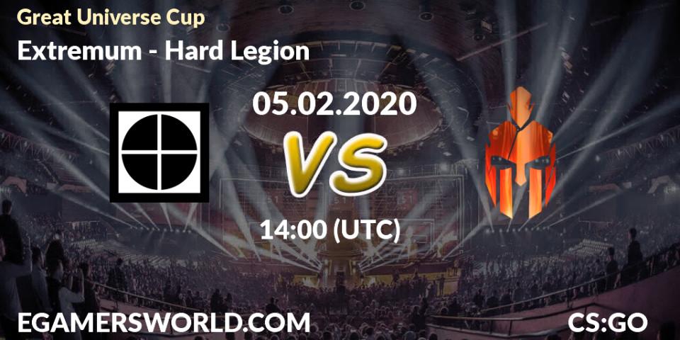 Extremum vs Hard Legion: Betting TIp, Match Prediction. 05.02.20. CS2 (CS:GO), Great Universe Cup