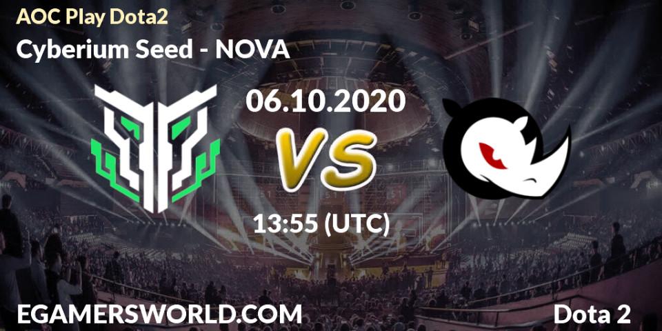 Cyberium Seed vs NOVA: Betting TIp, Match Prediction. 06.10.2020 at 14:03. Dota 2, AOC Play Dota2