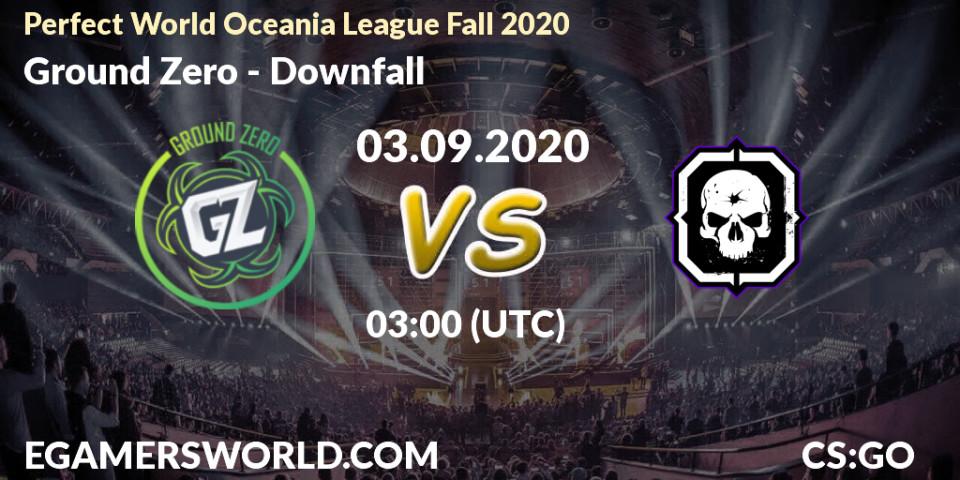 Ground Zero vs Downfall: Betting TIp, Match Prediction. 03.09.2020 at 06:00. Counter-Strike (CS2), Perfect World Oceania League Fall 2020