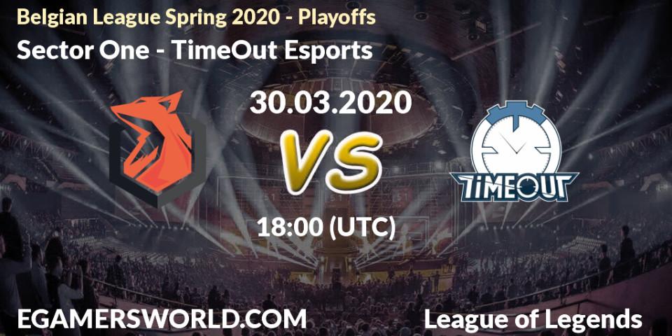 Sector One vs TimeOut Esports: Betting TIp, Match Prediction. 30.03.2020 at 16:20. LoL, Belgian League Spring 2020 - Playoffs