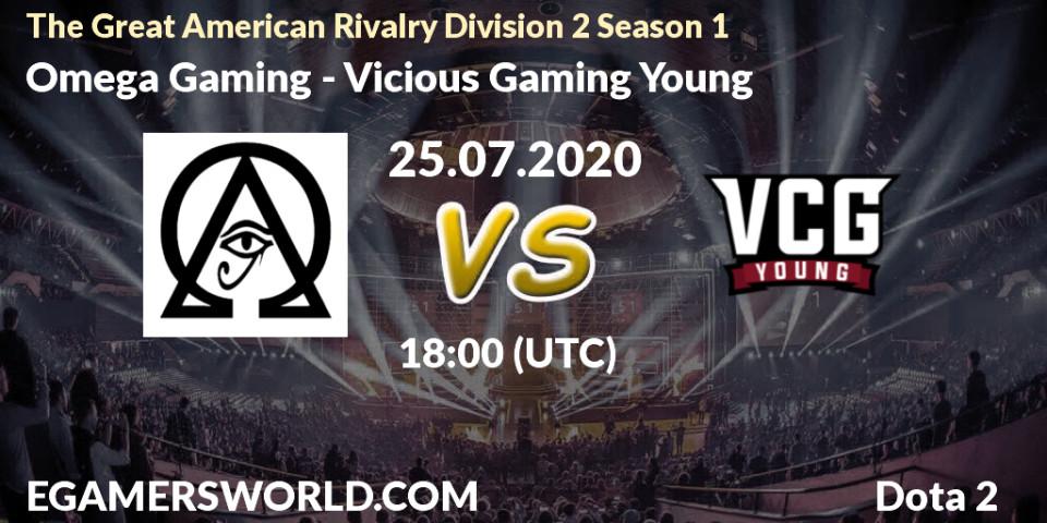 Omega Gaming vs Vicious Gaming Young: Betting TIp, Match Prediction. 25.07.2020 at 18:15. Dota 2, The Great American Rivalry Division 2 Season 1