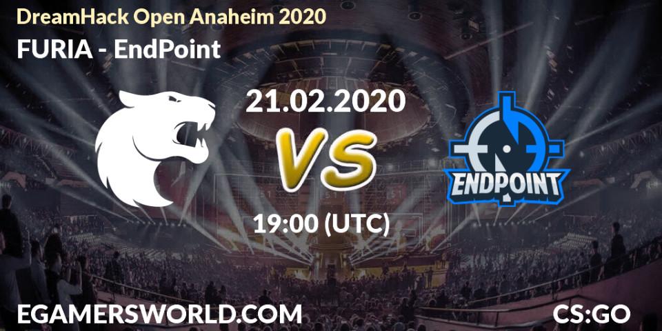 FURIA vs EndPoint: Betting TIp, Match Prediction. 21.02.2020 at 19:05. Counter-Strike (CS2), DreamHack Open Anaheim 2020