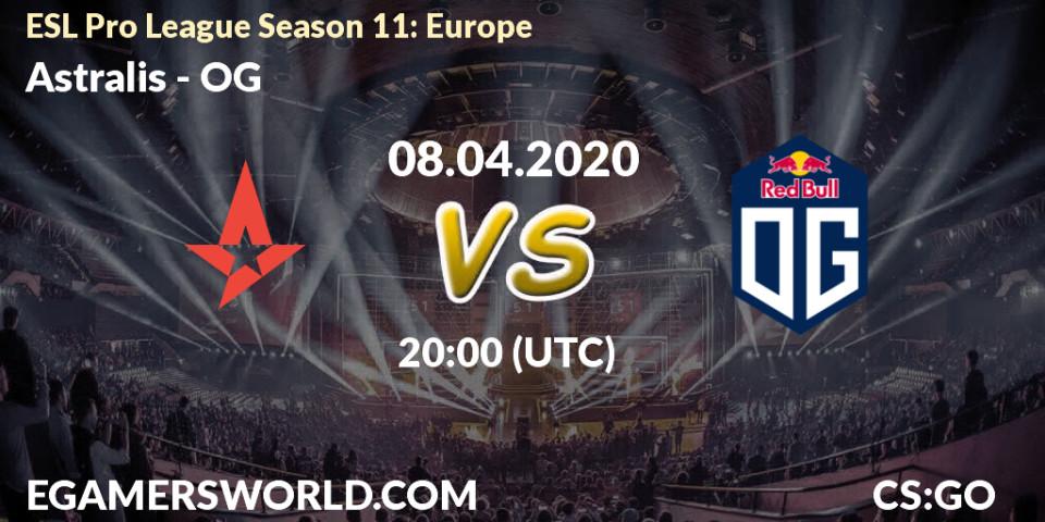 Astralis vs OG: Betting TIp, Match Prediction. 08.04.20. CS2 (CS:GO), ESL Pro League Season 11: Europe