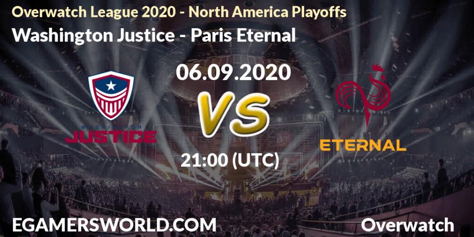 Washington Justice vs Paris Eternal: Betting TIp, Match Prediction. 06.09.2020 at 21:00. Overwatch, Overwatch League 2020 - North America Playoffs