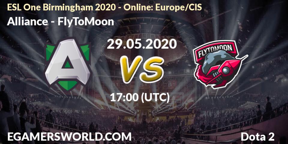 Alliance vs FlyToMoon: Betting TIp, Match Prediction. 29.05.20. Dota 2, ESL One Birmingham 2020 - Online: Europe/CIS