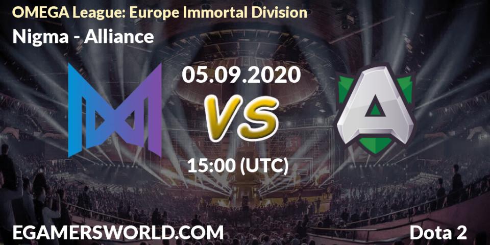 Nigma vs Alliance: Betting TIp, Match Prediction. 05.09.20. Dota 2, OMEGA League: Europe Immortal Division