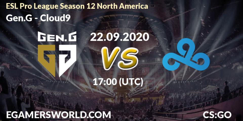 Gen.G vs Cloud9: Betting TIp, Match Prediction. 22.09.20. CS2 (CS:GO), ESL Pro League Season 12 North America