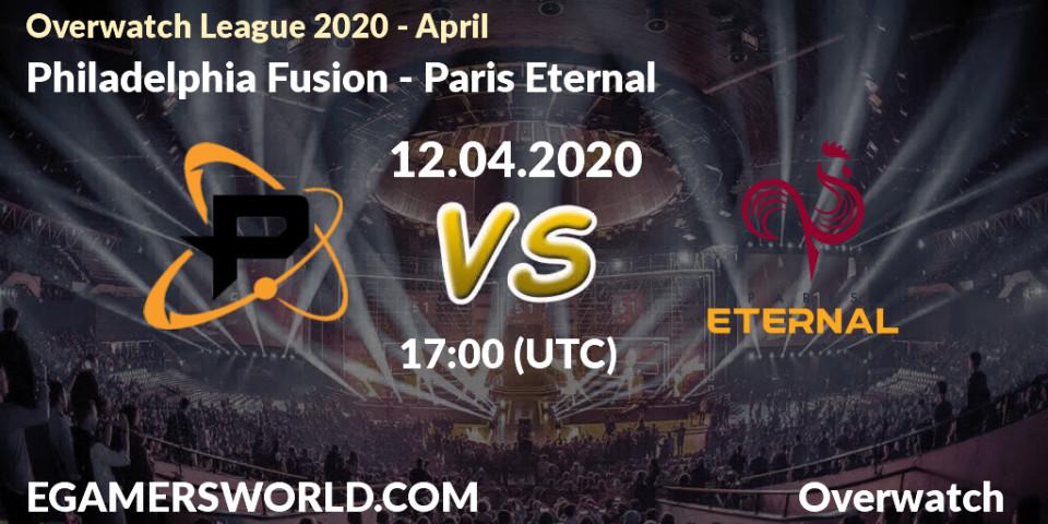 Philadelphia Fusion vs Paris Eternal: Betting TIp, Match Prediction. 11.04.20. Overwatch, Overwatch League 2020 - April