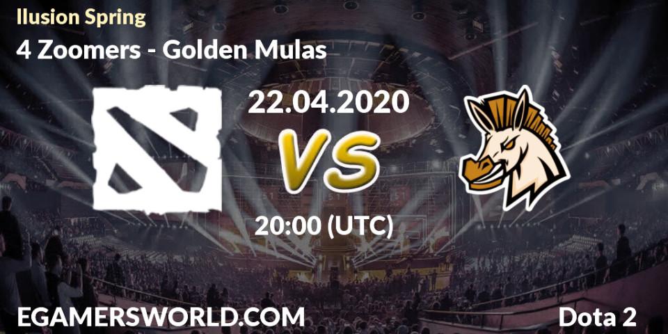 4 Zoomers vs Golden Mulas: Betting TIp, Match Prediction. 22.04.20. Dota 2, Ilusion Spring