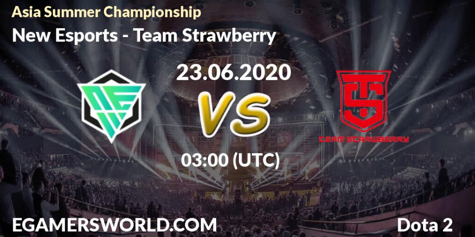 New Esports vs Team Strawberry: Betting TIp, Match Prediction. 23.06.20. Dota 2, Asia Summer Championship