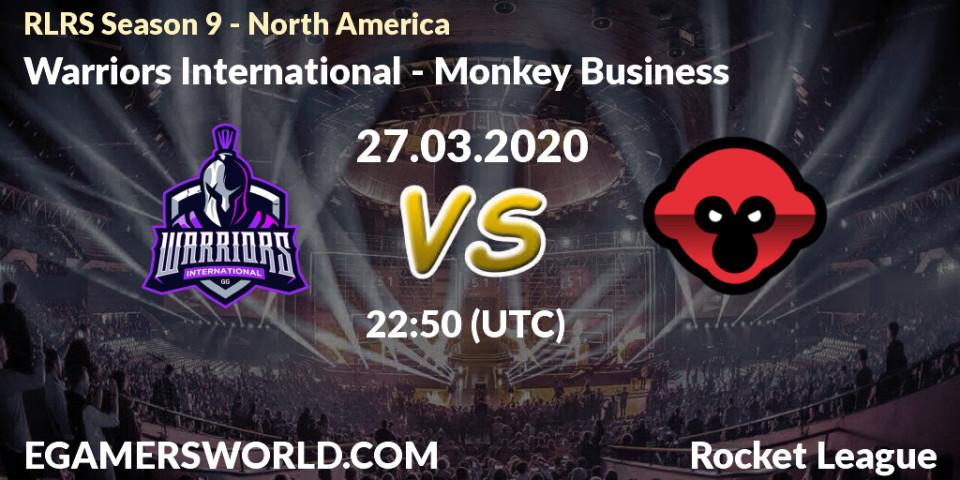Warriors International vs Monkey Business: Betting TIp, Match Prediction. 27.03.20. Rocket League, RLRS Season 9 - North America
