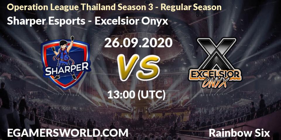 Sharper Esports vs Excelsior Onyx: Betting TIp, Match Prediction. 26.09.2020 at 13:00. Rainbow Six, Operation League Thailand Season 3 - Regular Season