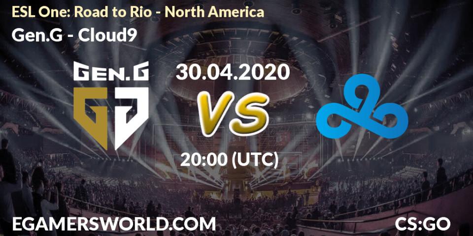 Gen.G vs Cloud9: Betting TIp, Match Prediction. 30.04.2020 at 20:15. Counter-Strike (CS2), ESL One: Road to Rio - North America