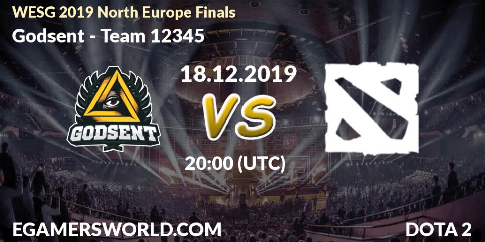 Godsent vs Team 12345: Betting TIp, Match Prediction. 18.12.2019 at 20:30. Dota 2, WESG 2019 North Europe Finals