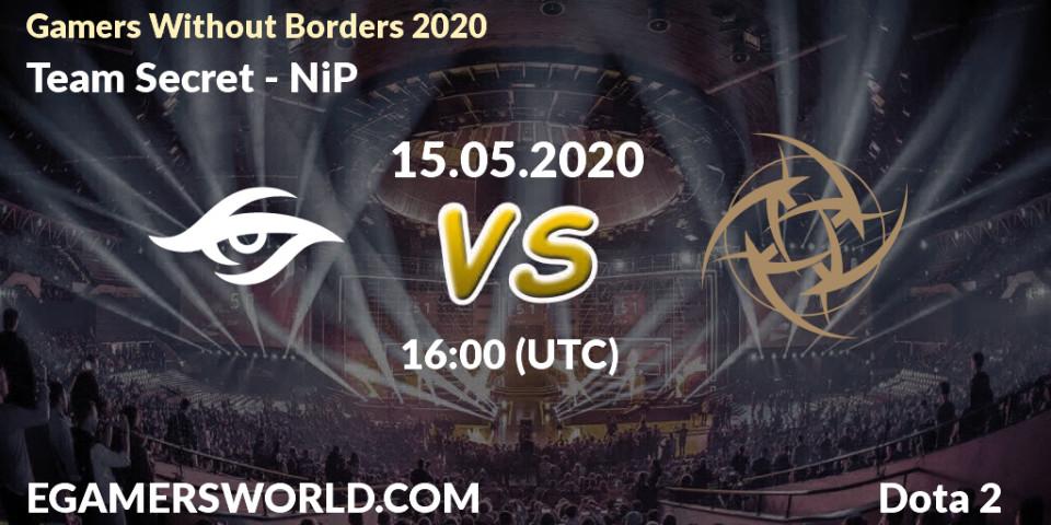 Team Secret vs NiP: Betting TIp, Match Prediction. 15.05.20. Dota 2, Gamers Without Borders 2020