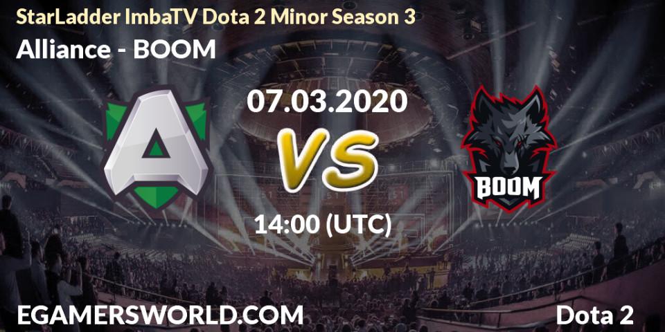 Alliance vs BOOM: Betting TIp, Match Prediction. 07.03.20. Dota 2, StarLadder ImbaTV Dota 2 Minor Season 3