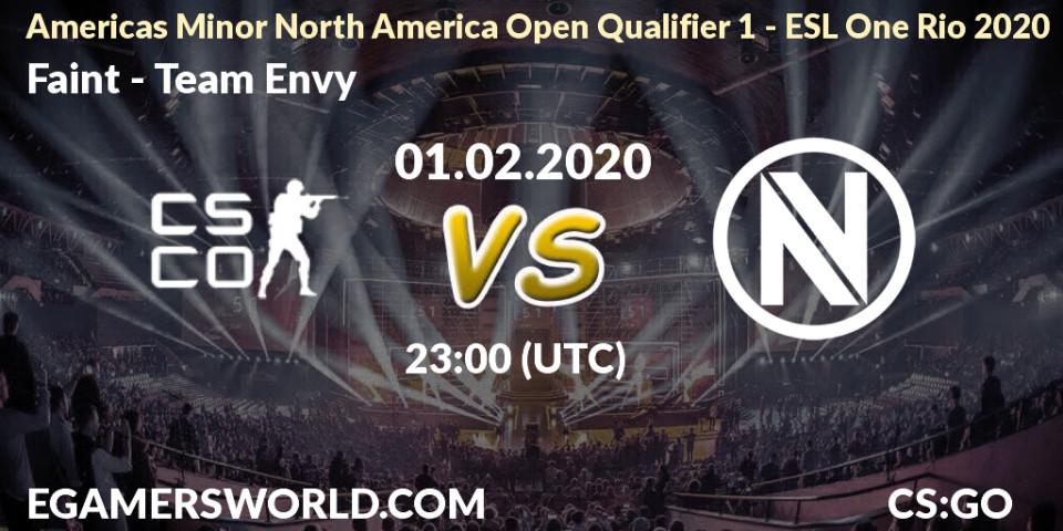 Faint vs Team Envy: Betting TIp, Match Prediction. 01.02.20. CS2 (CS:GO), Americas Minor North America Open Qualifier 1 - ESL One Rio 2020