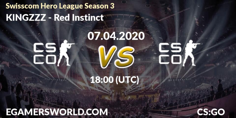 KINGZZZ vs Red Instinct: Betting TIp, Match Prediction. 07.04.20. CS2 (CS:GO), Swisscom Hero League Season 3
