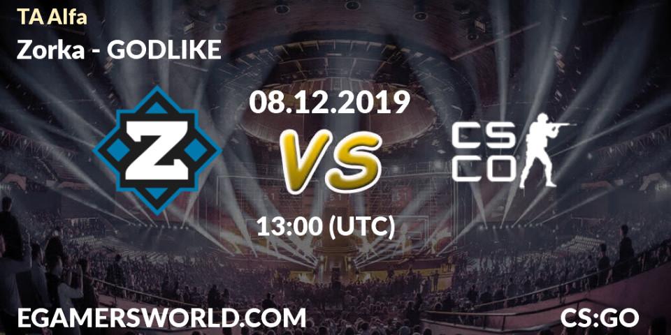 Zorka vs GODLIKE: Betting TIp, Match Prediction. 08.12.2019 at 12:40. Counter-Strike (CS2), МЕTA Alfa