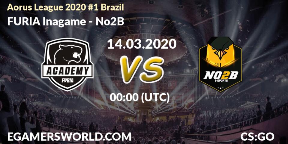 FURIA Inagame vs No2B: Betting TIp, Match Prediction. 14.03.2020 at 00:35. Counter-Strike (CS2), Aorus League 2020 #1 Brazil