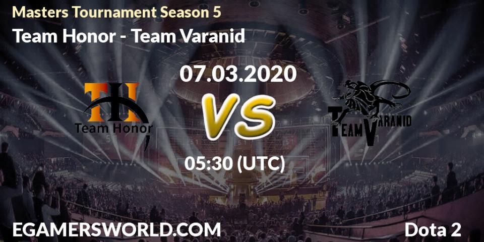 Team Honor vs Team Varanid: Betting TIp, Match Prediction. 07.03.20. Dota 2, Masters Tournament Season 5