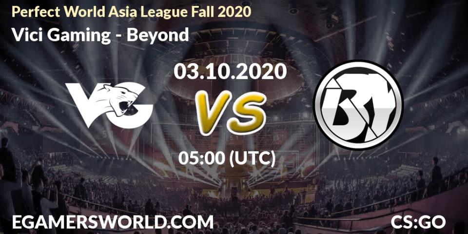 Vici Gaming vs Beyond: Betting TIp, Match Prediction. 03.10.20. CS2 (CS:GO), Perfect World Asia League Fall 2020